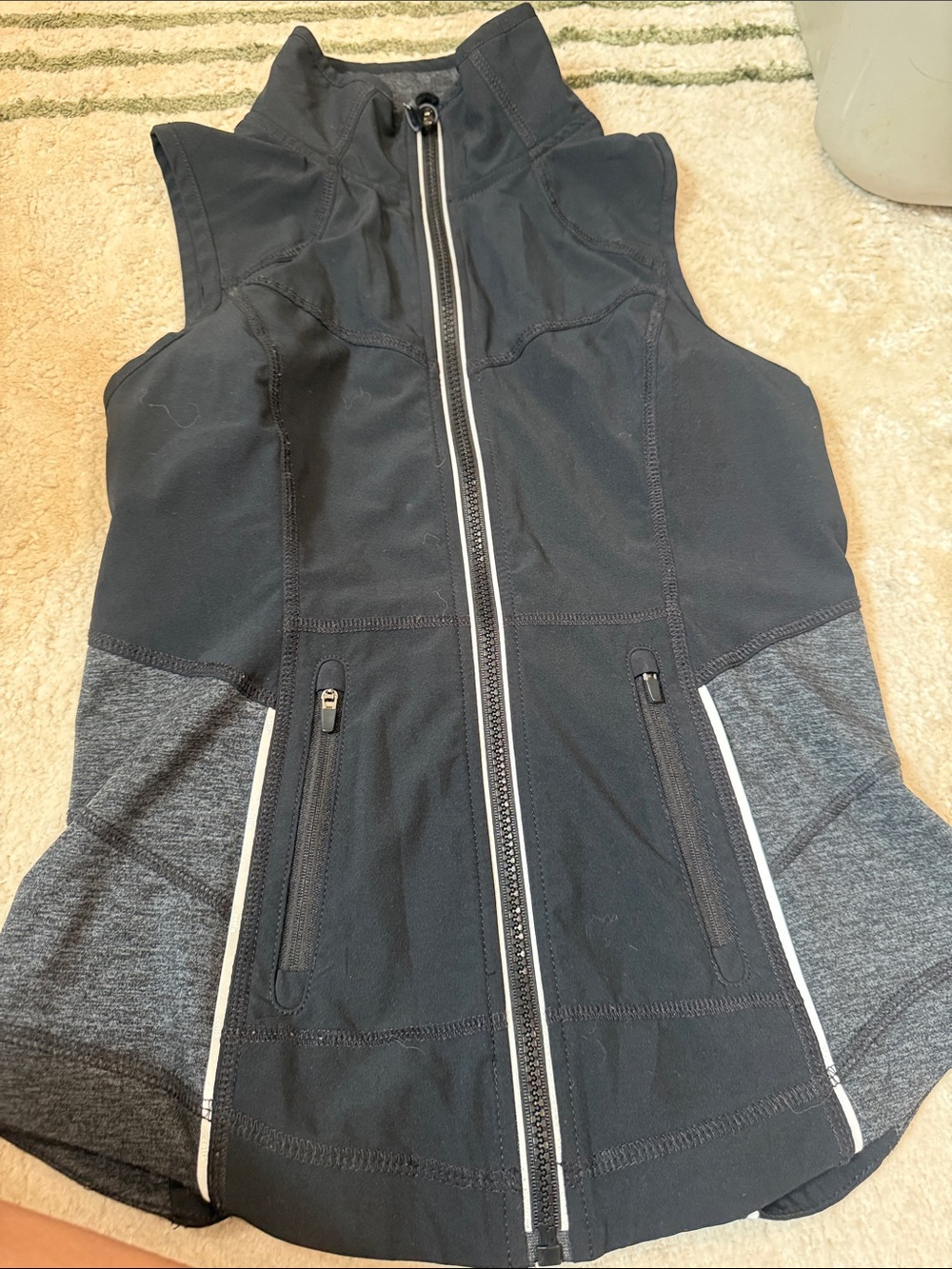 Zella Black and Gray Hooded Active Jacket